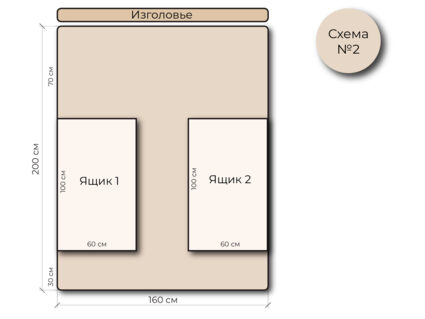 Кровать Mr.Mattress Site Box экокожа Brown 160х200