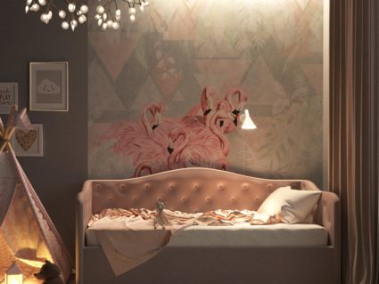 Кровать Nuvola Elea Velutto 26 (с подъемным механизмом)