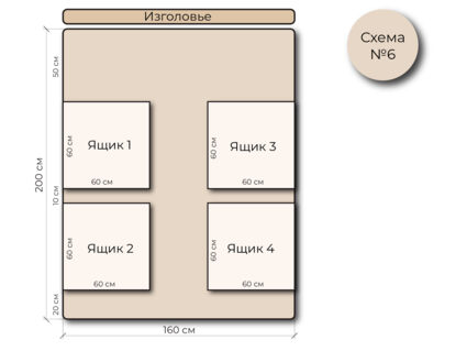 Кровать Mr.Mattress Site Box экокожа White 180х195