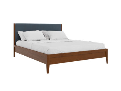 Кровать Rivi Ruby Wood Орех светлый/Рогожка Step 7 266