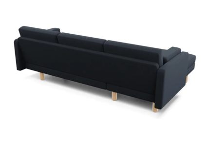 Диван Арско Ингвар угловой трехместный черный Длина 240 см