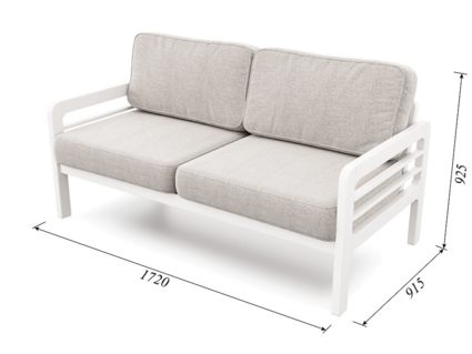 Диван Арско Бергер трехместный светло-серый