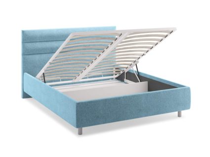 Кровать Сонум Linda Микровелюр Светло-серый (с подъемным механизмом) 140х190