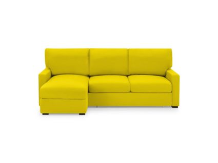 Диван Фиеста Мебель Непал с оттоманкой велюр Vivaldi 15 жёлтый