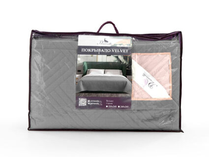 Покрывало Primavelle Velvet серое