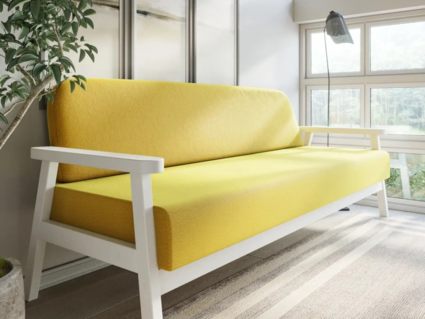 Диван Арско Флори трехместный жёлтый
