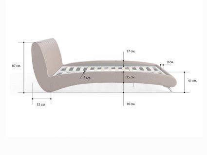 Кровать Сонум Verona Кашемир Светло-серый 200х200