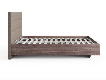 Кровать Сонум Luiza Ясень Анкор + Рогожка Песочная 160х190