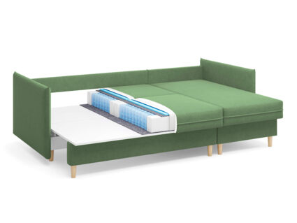 Диван Сонум Rain угловой Рогожка Деним Длина 240 см