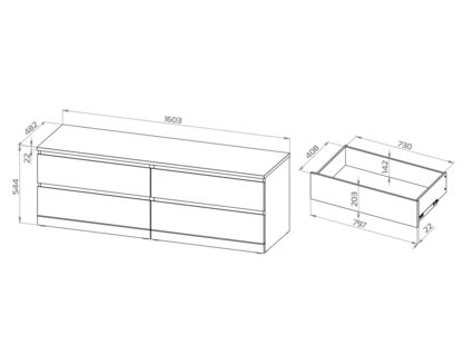 Комод Гуд Лакк Варма Прайм 4Д ясень коричневый
