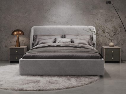 Кровать Сонум Nicole Микровелюр Оливковый 140х190