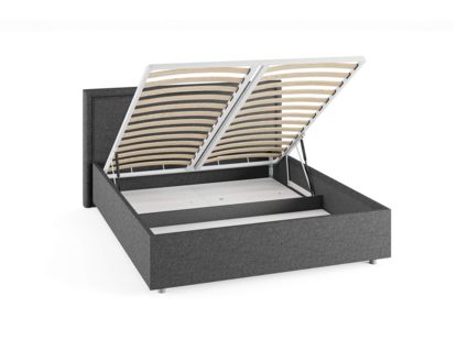 Кровать Сонум Bergamo Рогожка Пепельная (с подъемным механизмом) 80х200