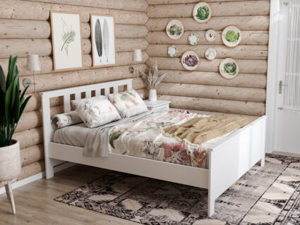 Кровать Гуд Лакк Сага белая 160х200