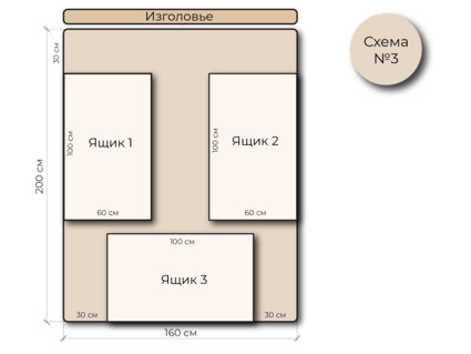 Кровать Mr.Mattress Site Box экокожа Beige 180х200