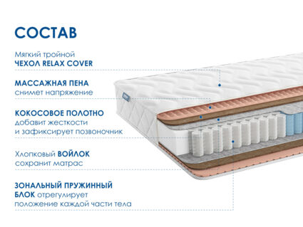 Матрас Димакс Relmas Cocos 3Zone 37