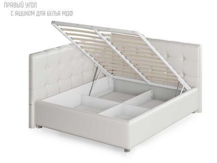 Кровать Nuvola Sabina угловая Velutto 26 (с подъемным механизмом) 120х190