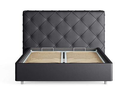 Кровать Сонум Manhattan Экокожа Коричневый (с подъемным механизмом) 140х190