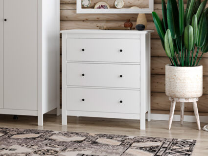 Комод Гуд Лакк Сага белый/ясень