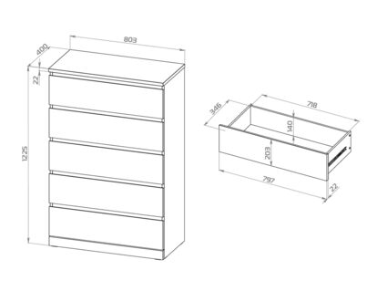 Комод Гуд Лакк Варма 5 белый