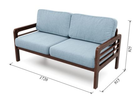Диван Арско Бергер трехместный голубой Длина 172 см