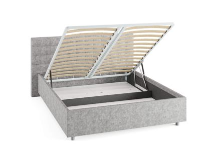 Кровать Сонум Siena Кашемир Серый (с подъемным механизмом) 90х190