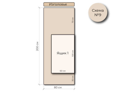 Кровать Mr.Mattress Site Box экокожа Brown 160х200