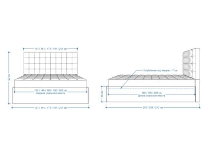Кровать Lonax Аврора велюр Dolly-13 (с основанием) 200х190
