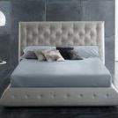 Простыня Primavelle на резинке Satin Luxe (дымчато-синяя) 160х200